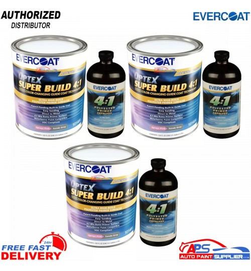3 x Evercoat Optex Super Build 4:1 Primer Kits 14.07L Total - High Quality